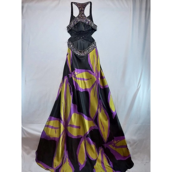 Dave & Johnny Full Length Backless Maxi Gown Size 5/6 - Picture 9 of 10